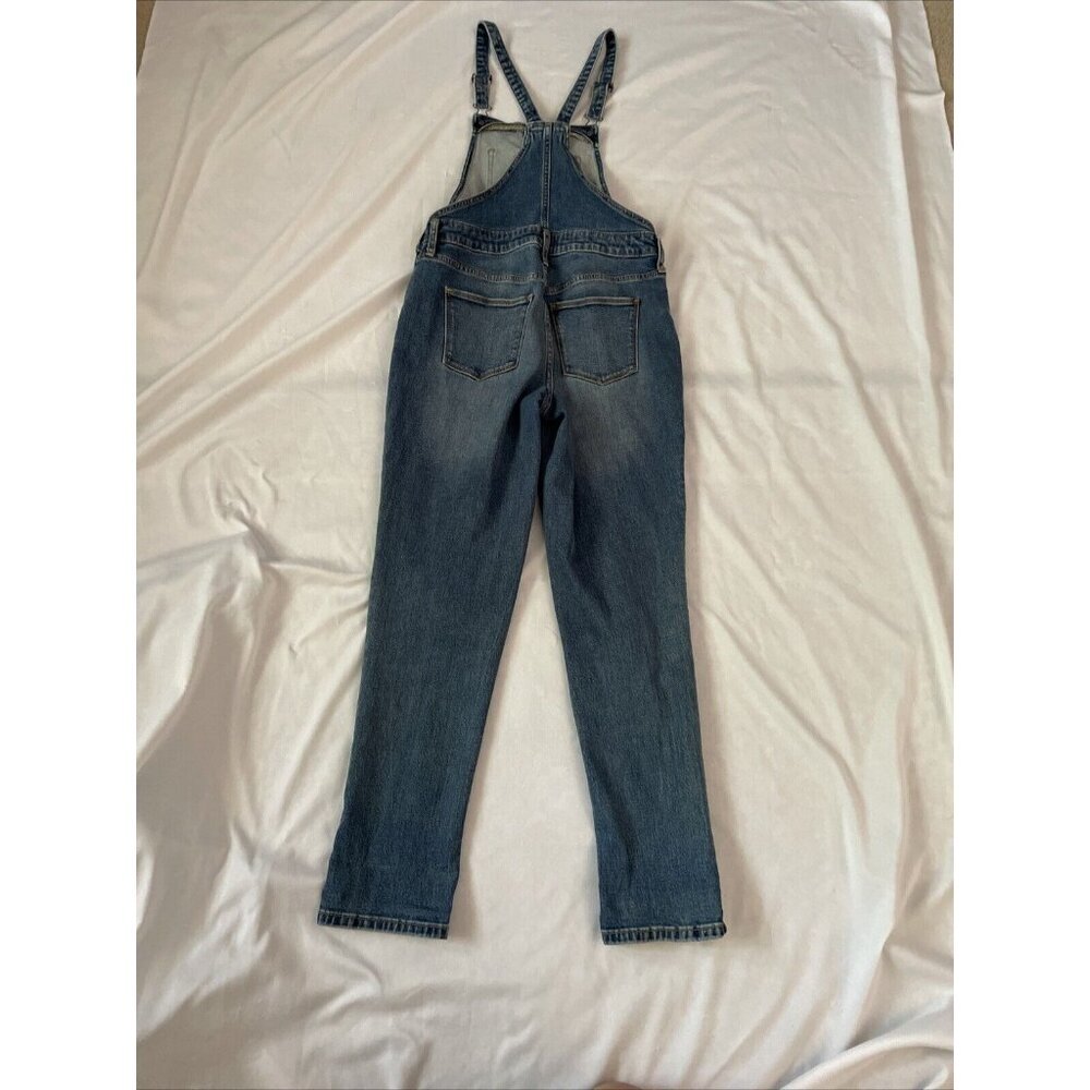 Universal Thread Womens Denim Overalls 4/27R Medium Wash Adjustable Straps Side
